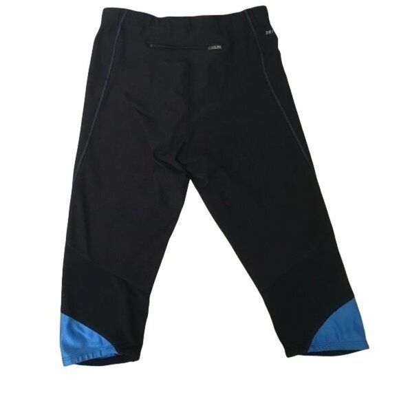 Nike Black Dri-Fit Workout Capris Zippered Pocket XS - Picture 2 of 4